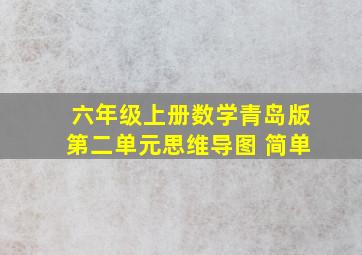 六年级上册数学青岛版第二单元思维导图 简单